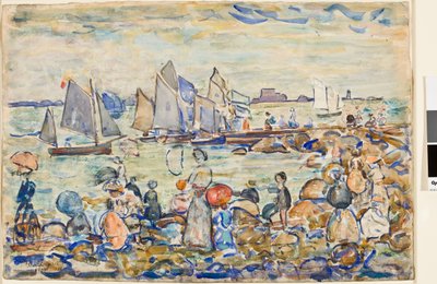 ルポール、サンマロ、ブルターニュ、1909 作： Maurice Brazil Prendergast